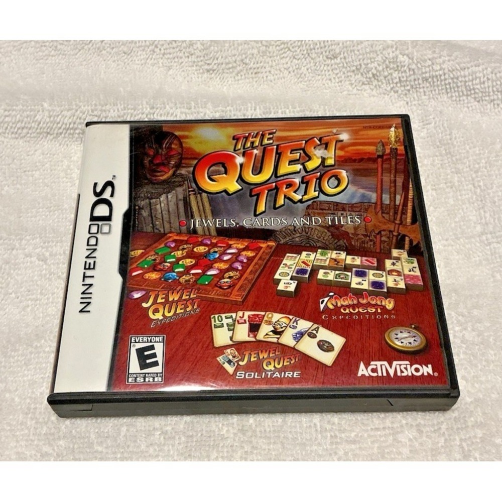 Quest Trio: Jewels, Cards and‎ Tiles (Nintendo DS, 2008) Untested